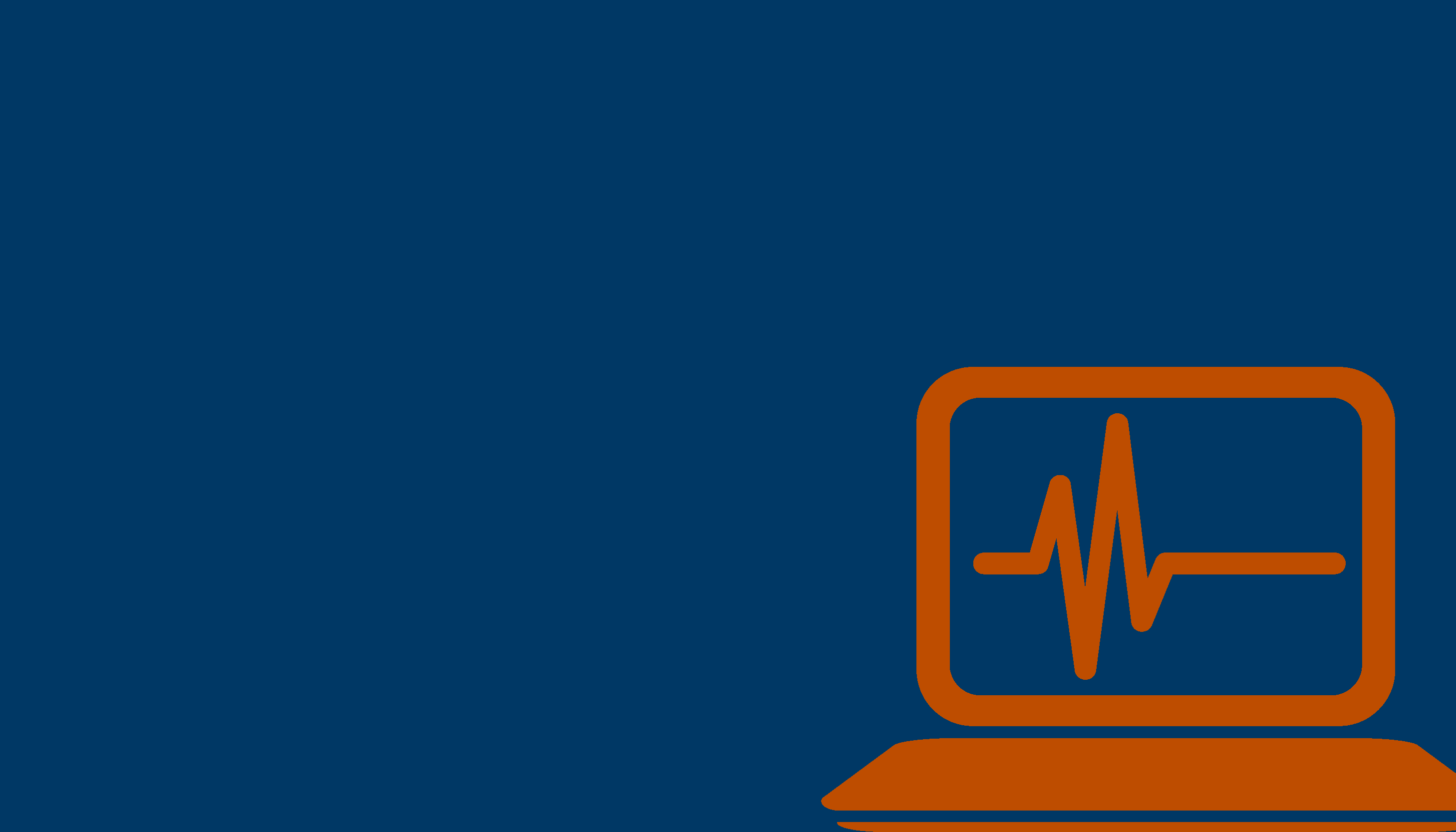 Laptop showing a heartrate monitor