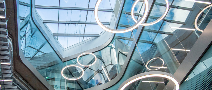 round modern arc lights