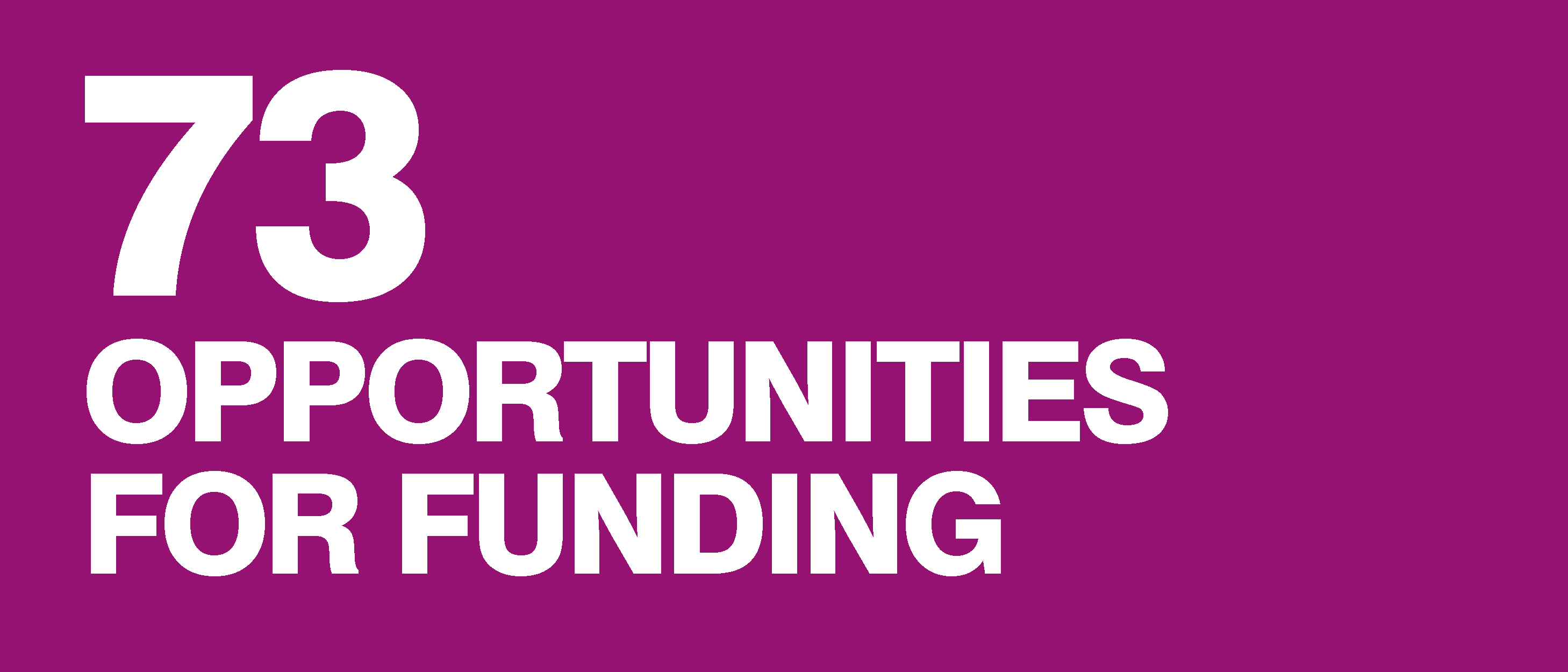 73 opportunities for funding