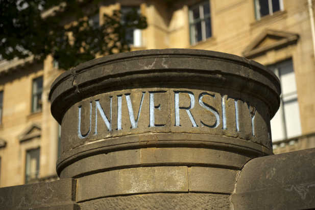 Image of University stone pillar