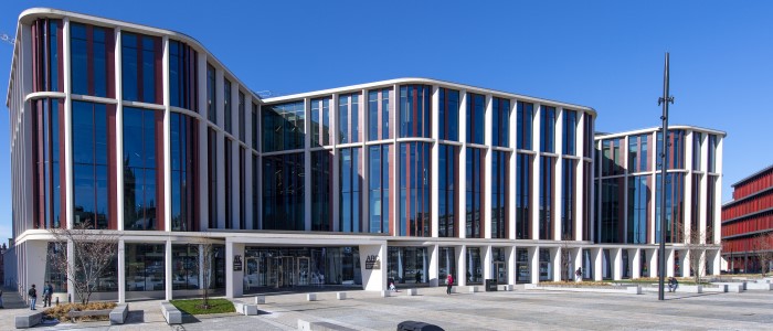 image of the outside of the Mazumdar-Shaw Advanced Research Centre