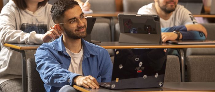 Students in lecture theatre