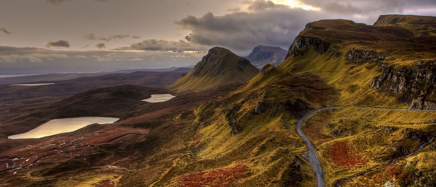 Scottish landscape of mountains and lochs