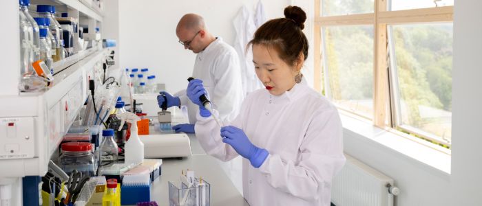 Research staff in the laboratories at the British Heart Foundation Building