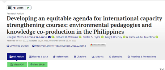 Screenshot of an academic publication