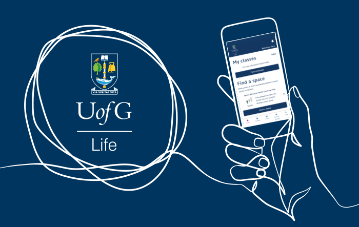 graphic of uofg life app