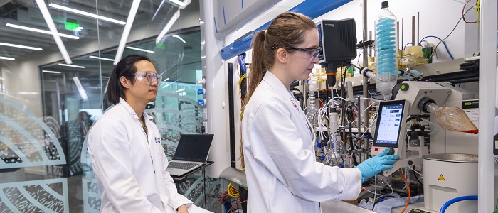Students in a Chemistry laboratory